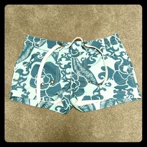 Lucy Board Shorts Bikini Bottoms Blue Teal